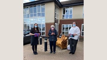 Consett care home receives donation from community knitting group
